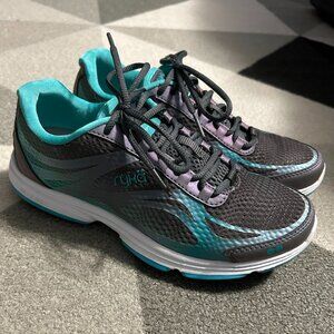 Ryka Devotion Plus 2 Walking Sneakers Gray/Teal Women's Size 6